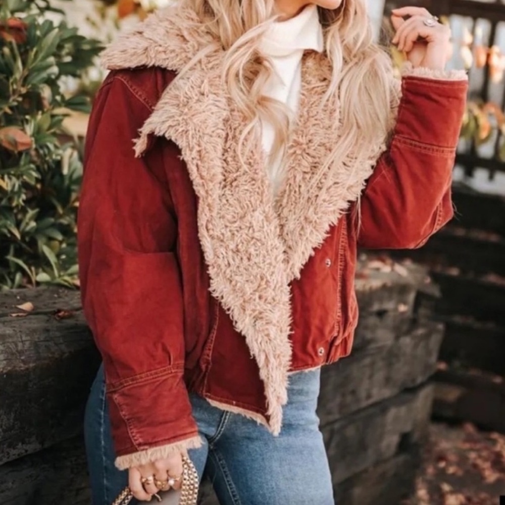Free People Owen Sherpa Fleece Jacket